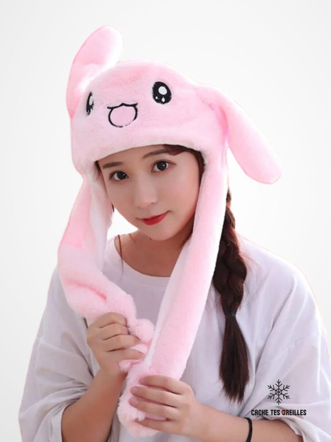 Bonnet Avec Oreilles Mobiles En Peluche - Motifs Animaux (Lapin, Panda, Dino) - Pour Enfants Et Adultes - Fêtes, Noël